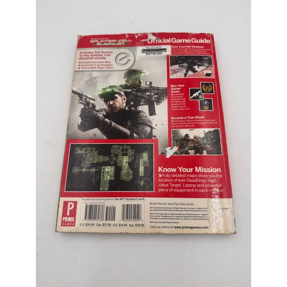 Military Shooter Strategy Guide Lot (3) SOCOM 3, Splinter Cell Blacklist, Ghost